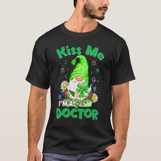 T-shirt Doctor Nurse Gnomes St Patrick's Day Nursing (Devant)