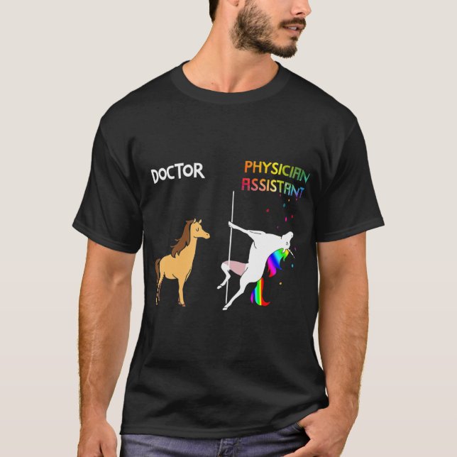 T-shirt Doctor Vs Physician Assistant Unicorn Dancing (Devant)