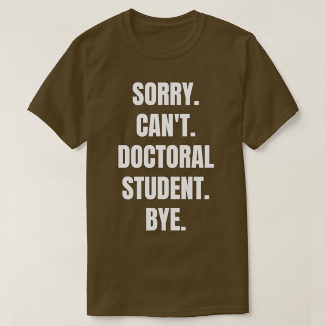 T-shirt Doctorat Doctorant Doctorat Docteur En Philosophie (Design devant)