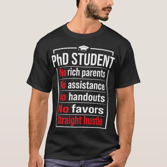 T-shirt Doctorat Doctorat Doctorat Doctorat Diplôme Prem (Devant)