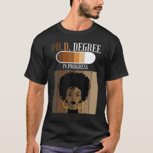 T-shirt Doctorat En Cours Doctorant Candidat Étudiant Noir