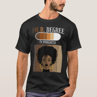 T-shirt Doctorat En Cours Doctorant Candidat Étudiant Noir