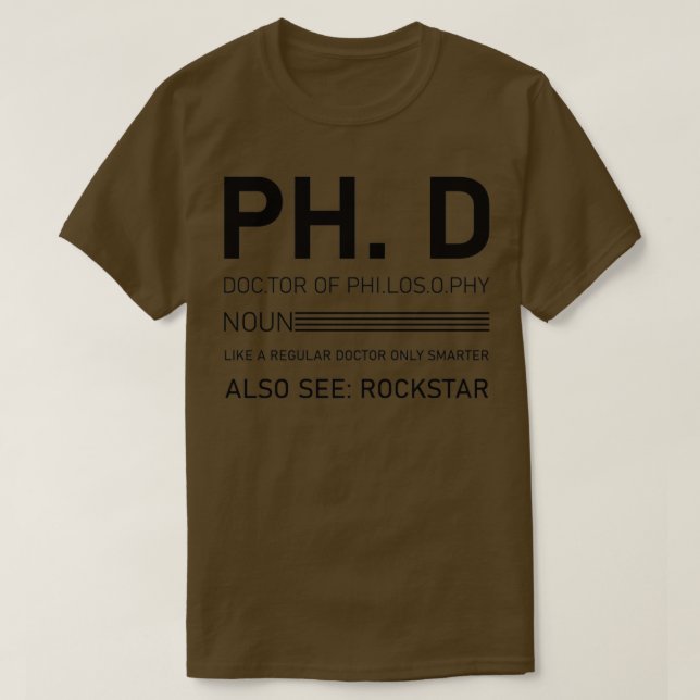 T-shirt Doctorat en philosophie 3 (Design devant)
