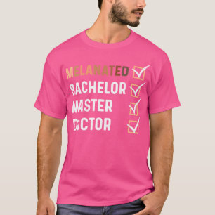 T-shirt Doctorat noir Diplôme de Doctorat Phd Edd Bachelor
