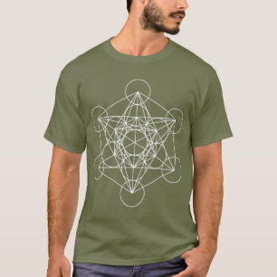 T-shirt Dodécaèdre blanc Géométrie sacrée
