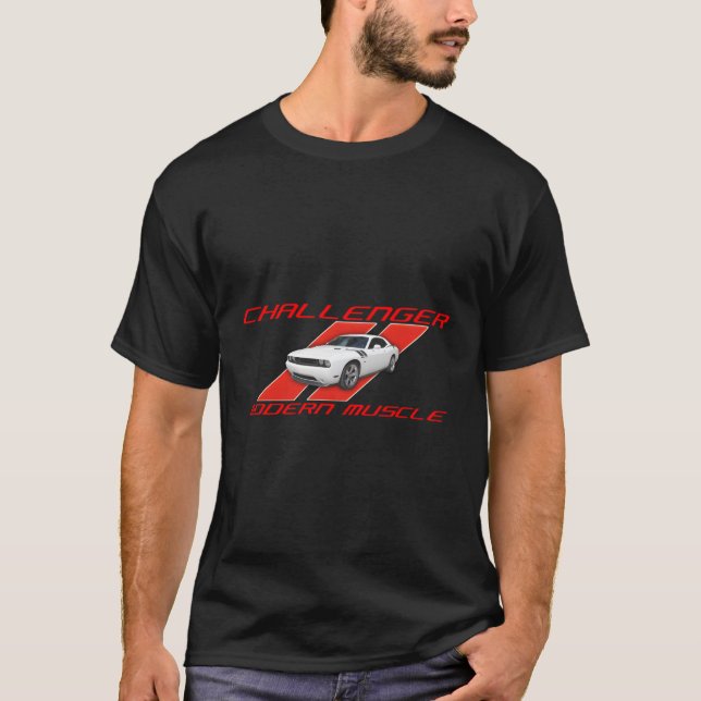 T-shirt Dodge Challenger Rt Muscle Moderne (Devant)