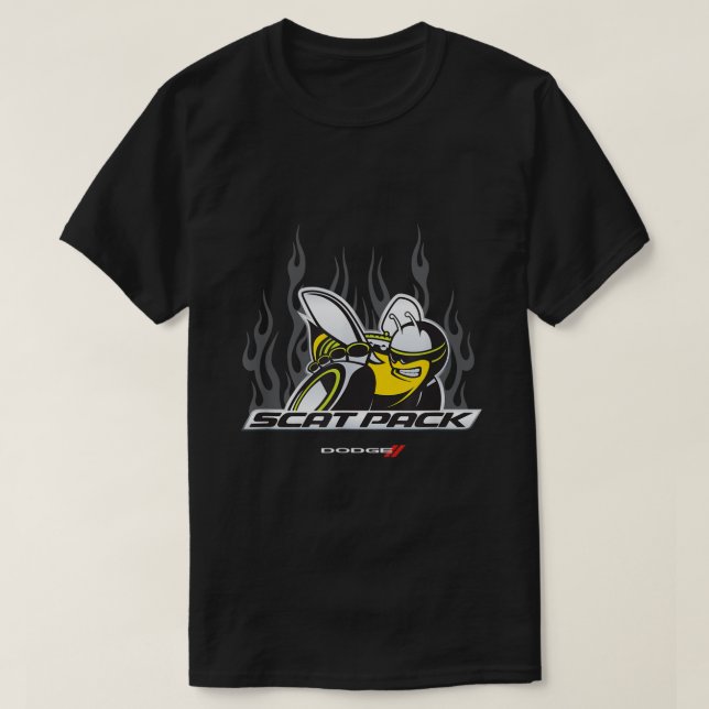 T-shirt Dodge Scat Pack Flames  (Design devant)