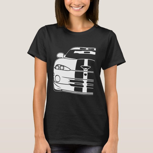 T-shirt Dodge Viper 1996 Gts Rayures 1 (Devant)