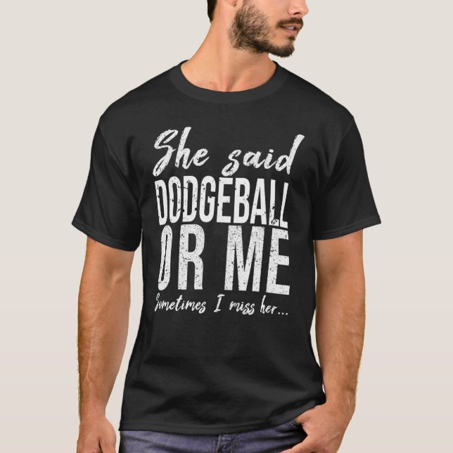 T-shirt Dodgeball drôle idée cadeau sportif (Devant)