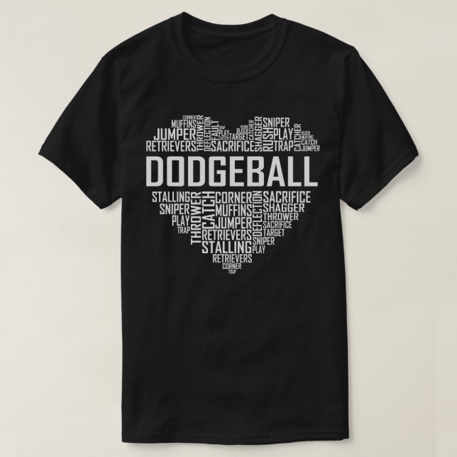 T-shirt Dodgeball Heart (Design devant)