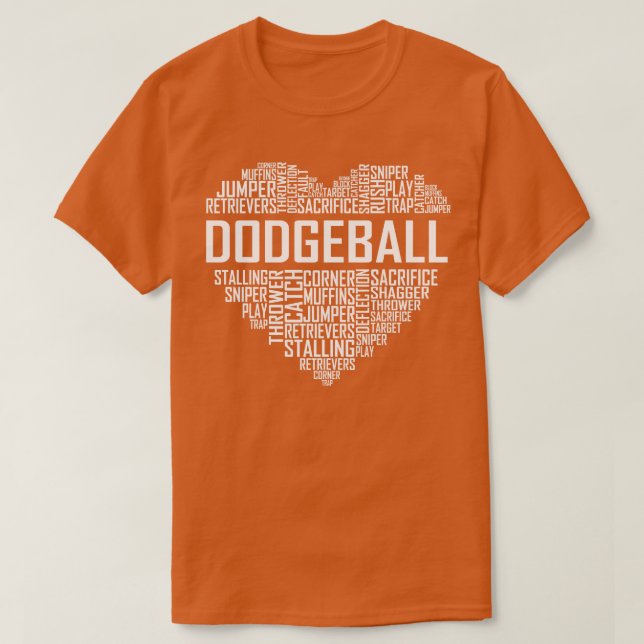 T-shirt Dodgeball Heart (Design devant)