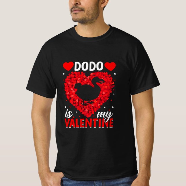 T-shirt Dodo Est Mon Saint Valentin Amour Coeurs Dodo Oise (Devant)