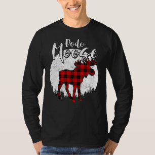T-shirt Dodo Moose Red Plaid Buffalo Correspondant Famille