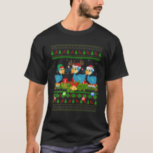 T-shirt Dodo Oiseau Amant Xmas Éclairage Père Noël laid