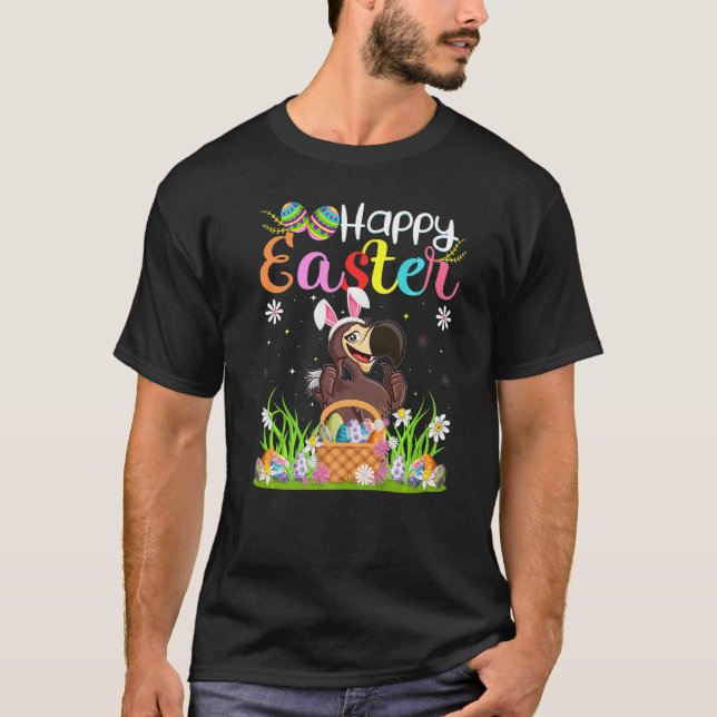 T-shirt Dodo Oiseau Lapin Chasse Oeuf Drôle Dodo Joyeux Go (Devant)