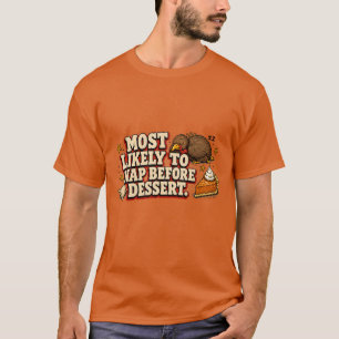 T-shirt Dodo Probable Avant Dessert Dinde Action de Grâce