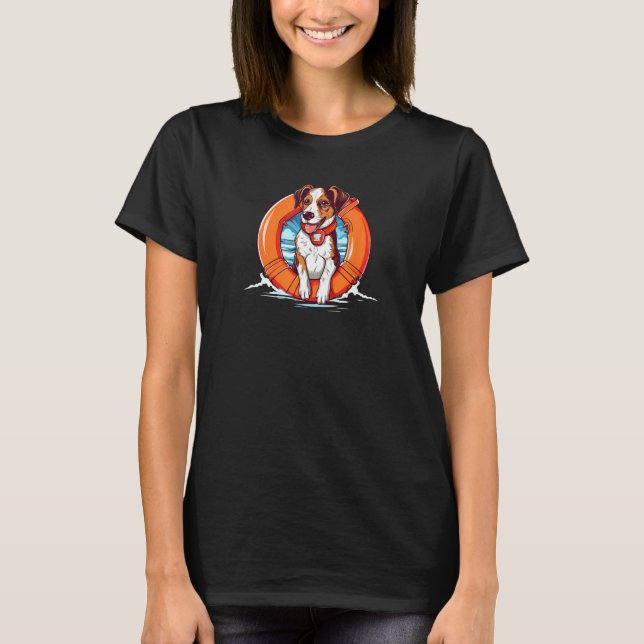 T-shirt Dog As A Lifeguard Lifeguard (Devant)