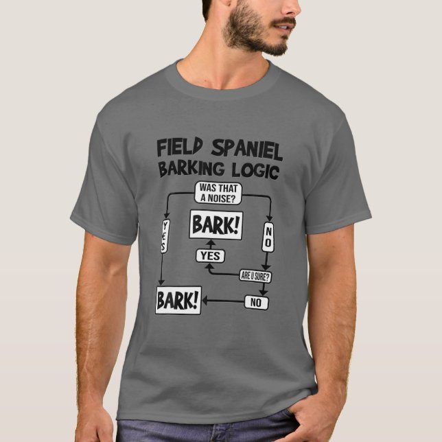T-shirt Dog Barking Logic, Funny Dog Gift, Funny Field Spa (Devant)