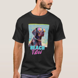 T-shirt Dog Beach T Shirt Cute Labrador Propriétaire Tee G