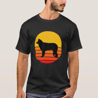 T-shirt Dog Breed Welsh Sheepdog Dog Silhouette Retro Vint