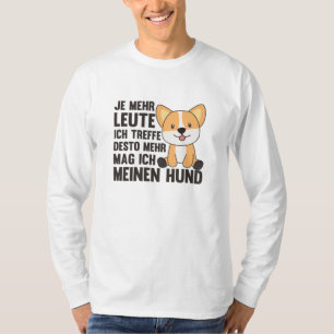 T-shirt Dog Corgi n'aime pas les gens, mignons chiens