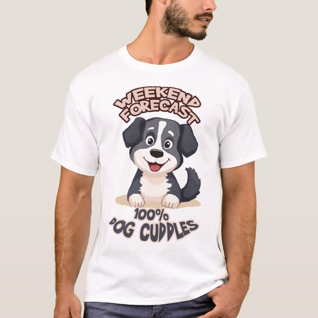 T-shirt Dog cuddles funny (Devant)