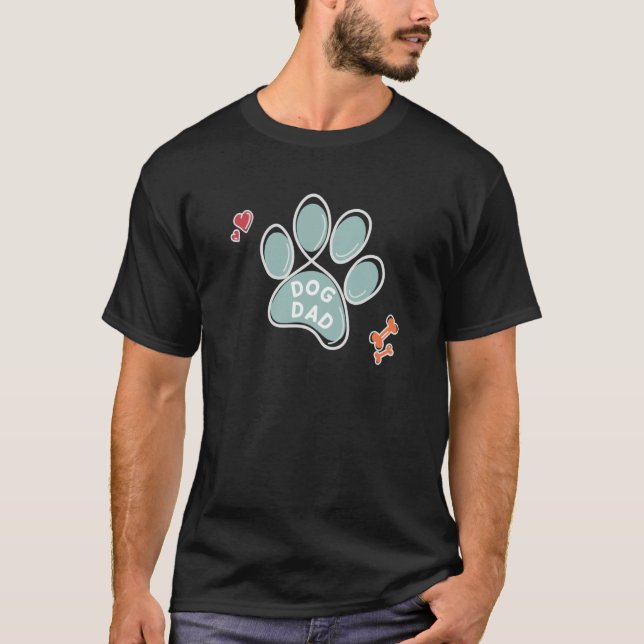 T-shirt Dog Dad Doodle Paw (Devant)