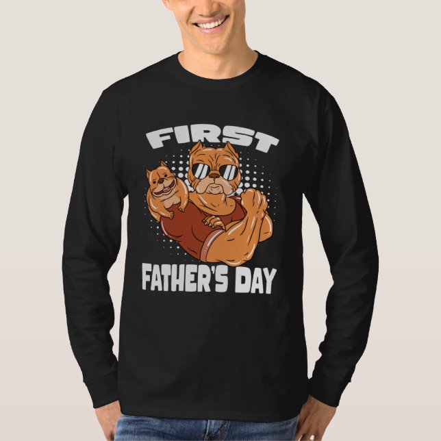 T-shirt Dog Dad First Father s Day (Devant)