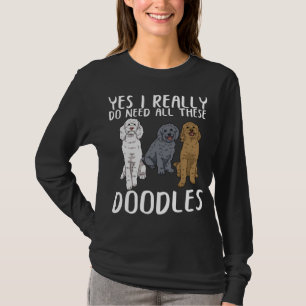 T-shirt Dog Doodle Maman Cadeaux Papa Labradoodle Doodle