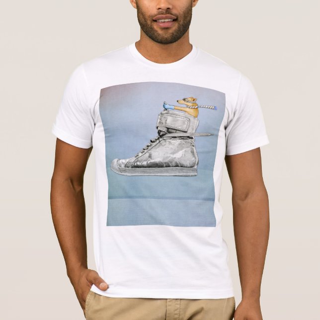 T-shirt Dog Driving Shoe Mens (Devant)