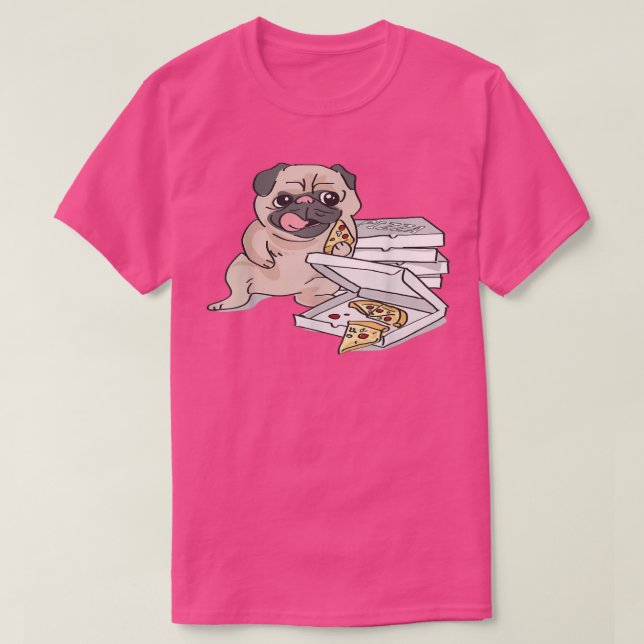 T-shirt Dog Eating A Pizza  (Design devant)