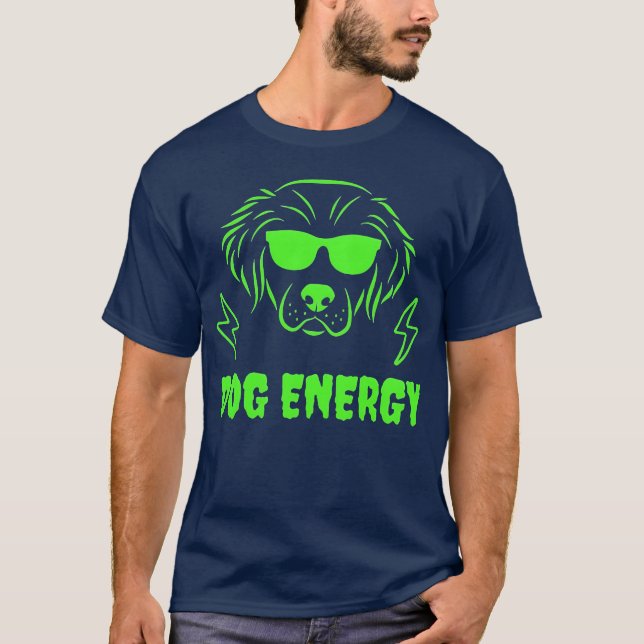 T-shirt Dog Energy rétro vintage (Devant)