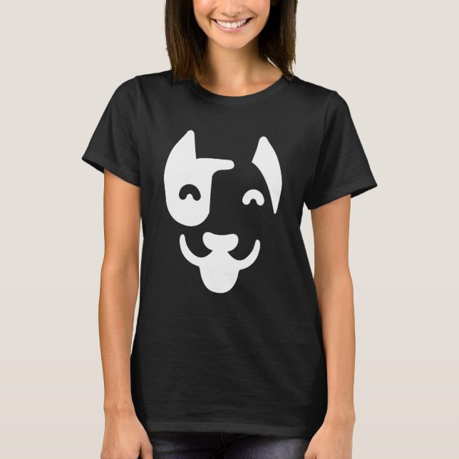 T-shirt Dog Face Silhouette (Devant)