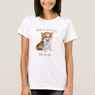 T-Shirt Dog Femme Hug a Cat ! Furry Kitten