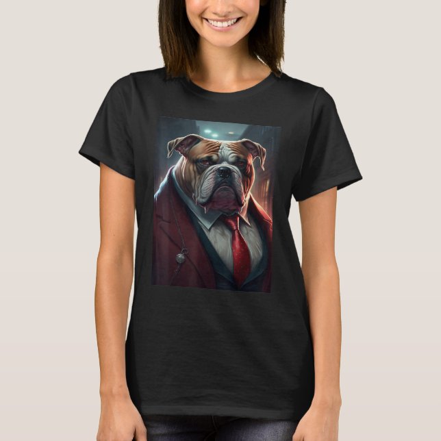 T-shirt Dog Gangster must love dogs (Devant)