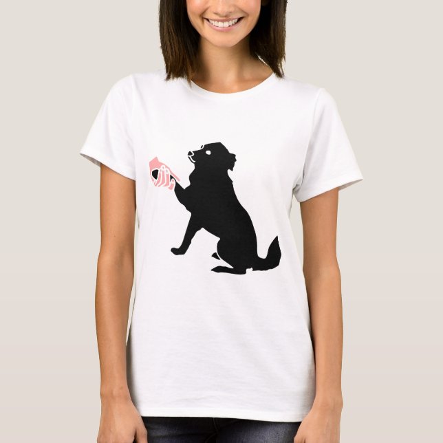 T-shirt Dog giving paw (Devant)