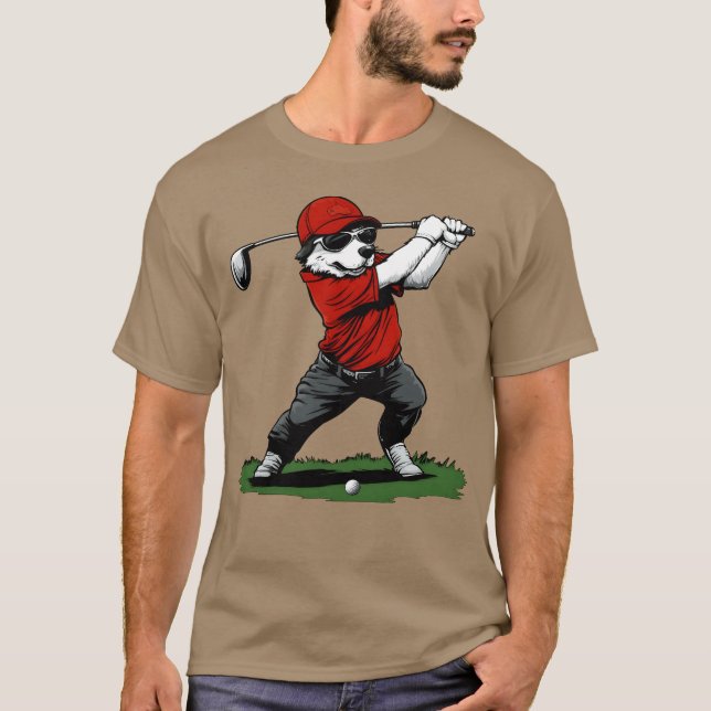 T-shirt Dog Golf drôle cadeau (Devant)
