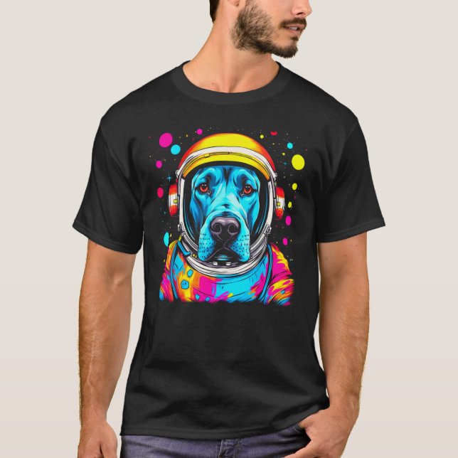 T-shirt Dog Great Dane  Astronaut (Devant)