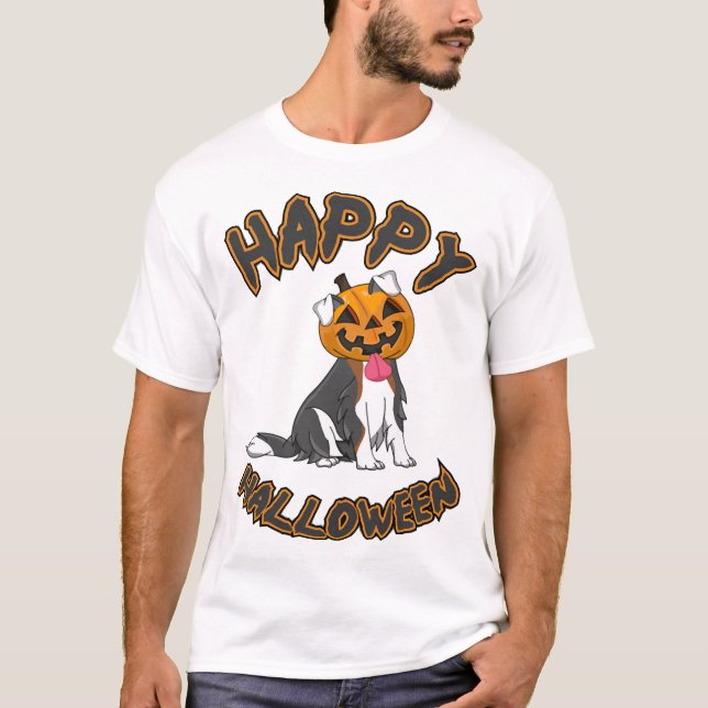 T-shirt Dog Halloween T ShirtHappy Halloween Dog T Shirt (Devant)
