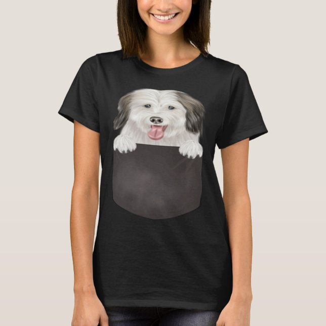 T-shirt Dog In Pocket  Dog  Coton de Tulear (Devant)