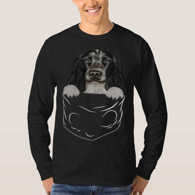 T-shirt Dog In Pocket English Cocker Spaniel  Dog (Devant)