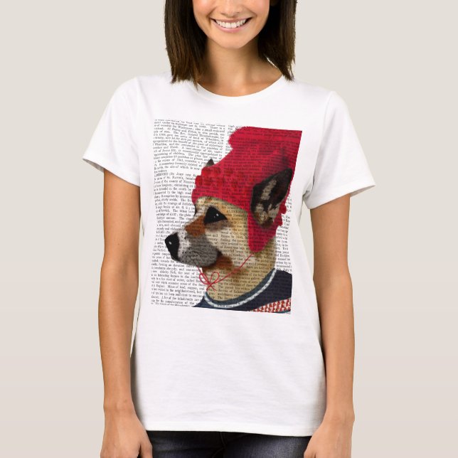 T-shirt Dog in Ski Sweater 2 (Devant)