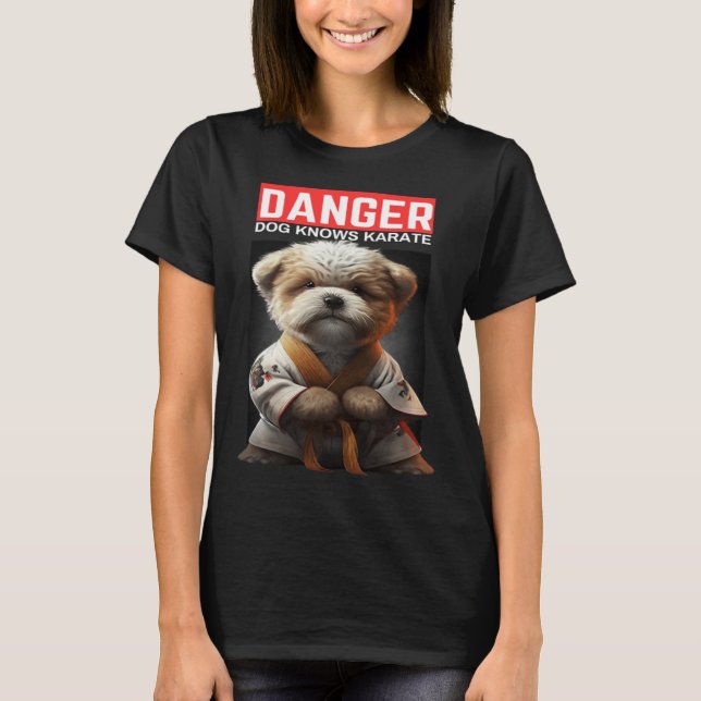 T-shirt Dog Knows Karate (Devant)