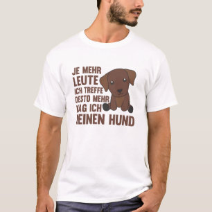 T-shirt Dog Labrador Brown n'aime pas les chiens
