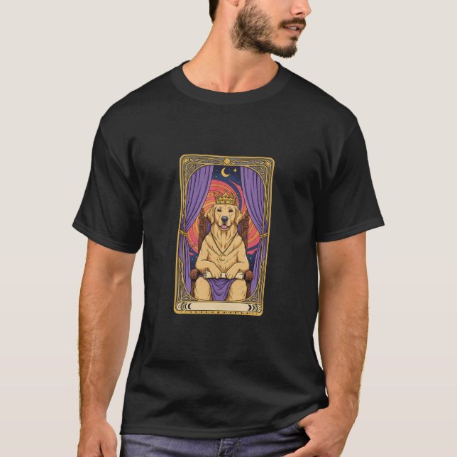 T-shirt Dog Lady Tarot, Mystical cat, Queen Dog, (Devant)