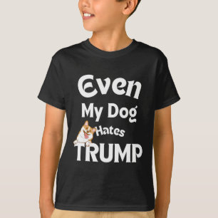T-shirt Dog Love Anti Trump Tee - shirts Dog Hates Donald
