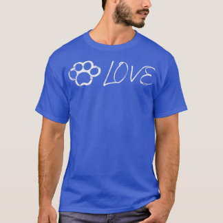 T-shirt Dog Love Love chien's paw dogvêel Chiot Dogfan do