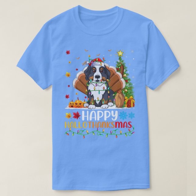 T-shirt Dog Lover Funny Happy Bernese Mountain Dog HelloTh (Design devant)