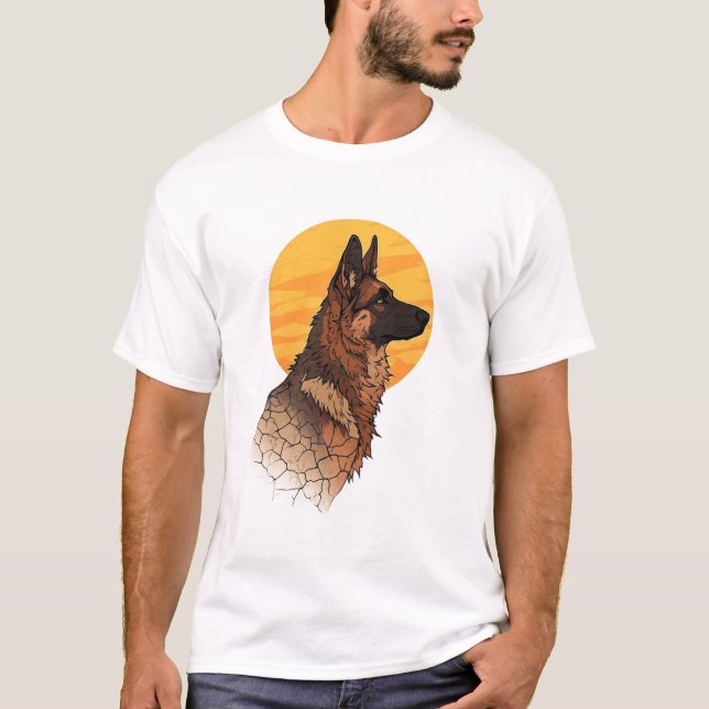 T-shirt Dog Lover German Shepherd Graphic (Devant)