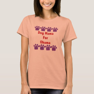 T-shirt Dog Mama pour Obama